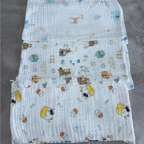 Muslin Burp Cloths Cotton Burping and bath Cloth - Picture 5 of 7